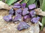 Natural Metallic Purpurite Specimens x 12 From Erongo, Namibia