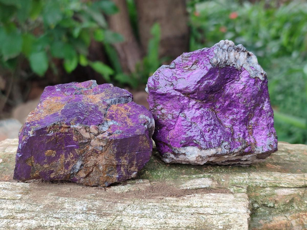 Natural Metallic Purpurite Specimens x 12 From Erongo, Namibia