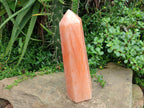 Polished Orange Twist Calcite Point x 1 From Maevantanana, Madagascar