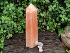 Polished Orange Twist Calcite Point x 1 From Maevantanana, Madagascar