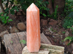 Polished Orange Twist Calcite Point x 1 From Maevantanana, Madagascar