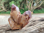 Natural Red Hematoid Quartz Clusters x 2 From Karoi, Zimbabwe