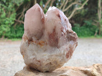 Natural Red Hematoid Quartz Clusters x 2 From Karoi, Zimbabwe