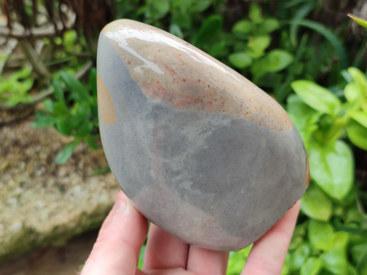 Polished Polychrome Jasper Standing Free Forms x 3 From NW Coast, Madagascar - Toprock Gemstones and Minerals 