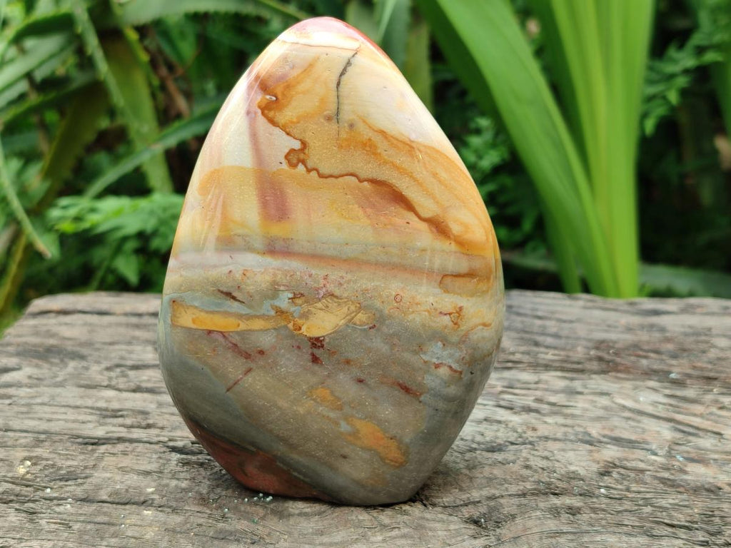 Polished Polychrome Jasper Standing Free Forms x 3 From NW Coast, Madagascar - Toprock Gemstones and Minerals 