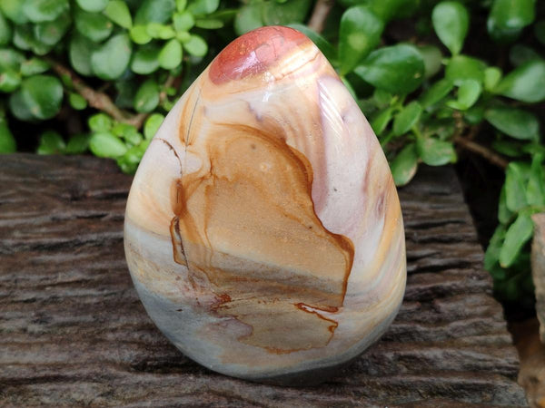 Polished Polychrome Jasper Standing Free Forms x 3 From NW Coast, Madagascar