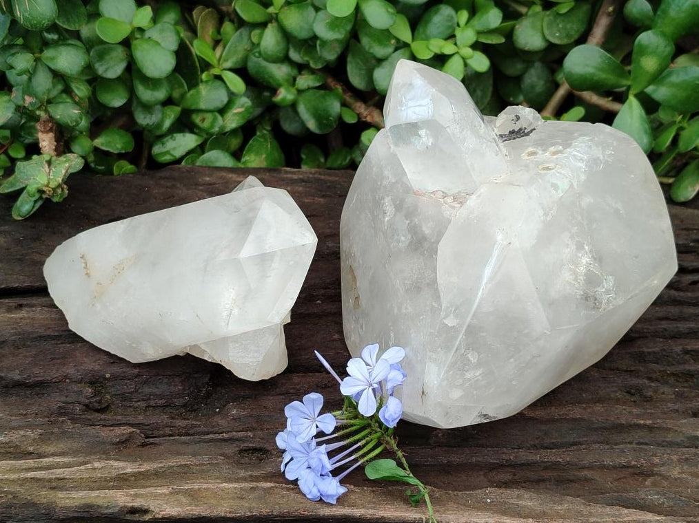 Polished Mpika Quartz Clusters x 2 From Mpika, Zambia - Toprock Gemstones and Minerals 