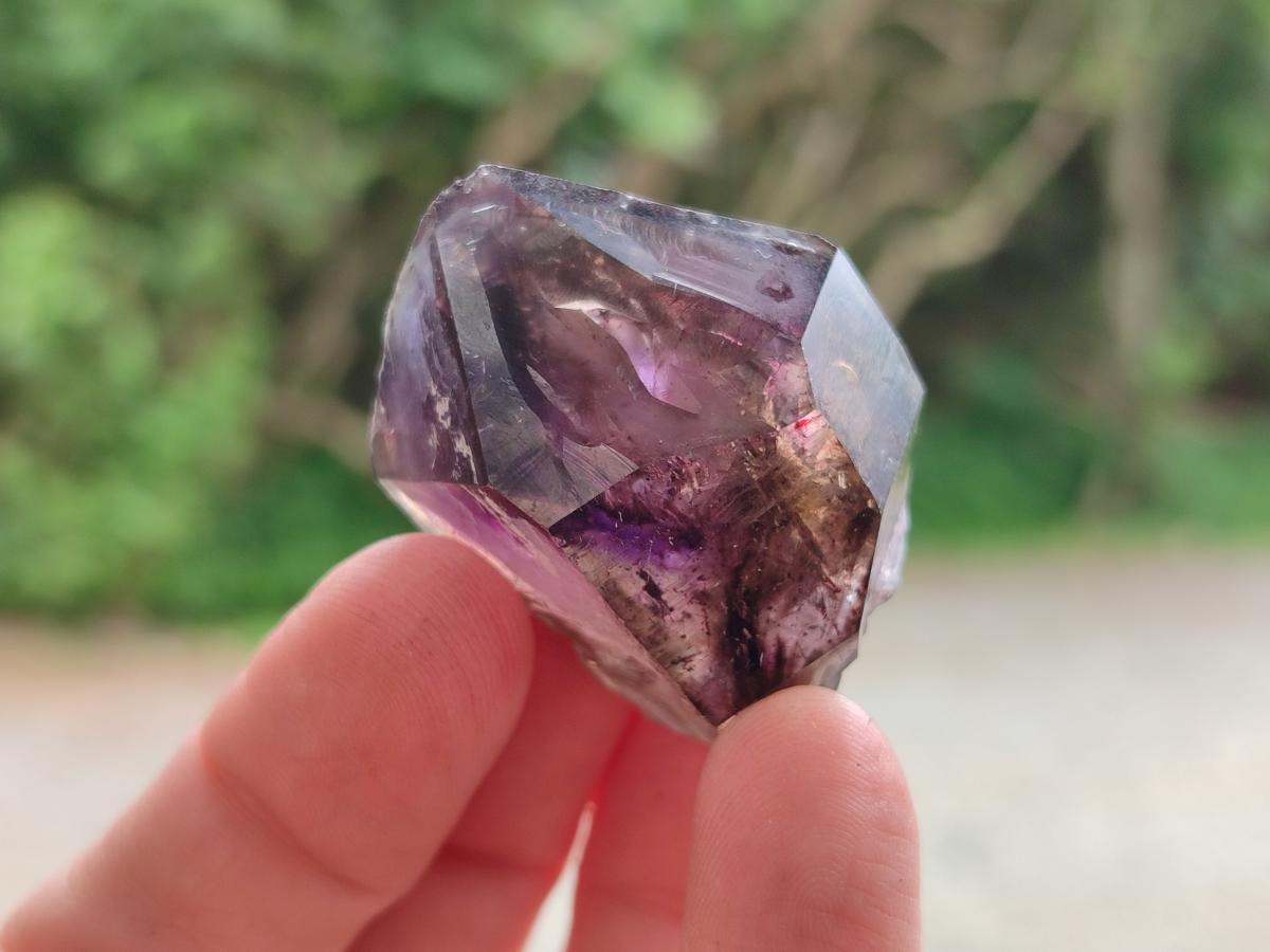 Natural Window Amethyst Crystals x 12 From Chiredzi, Zimbabwe