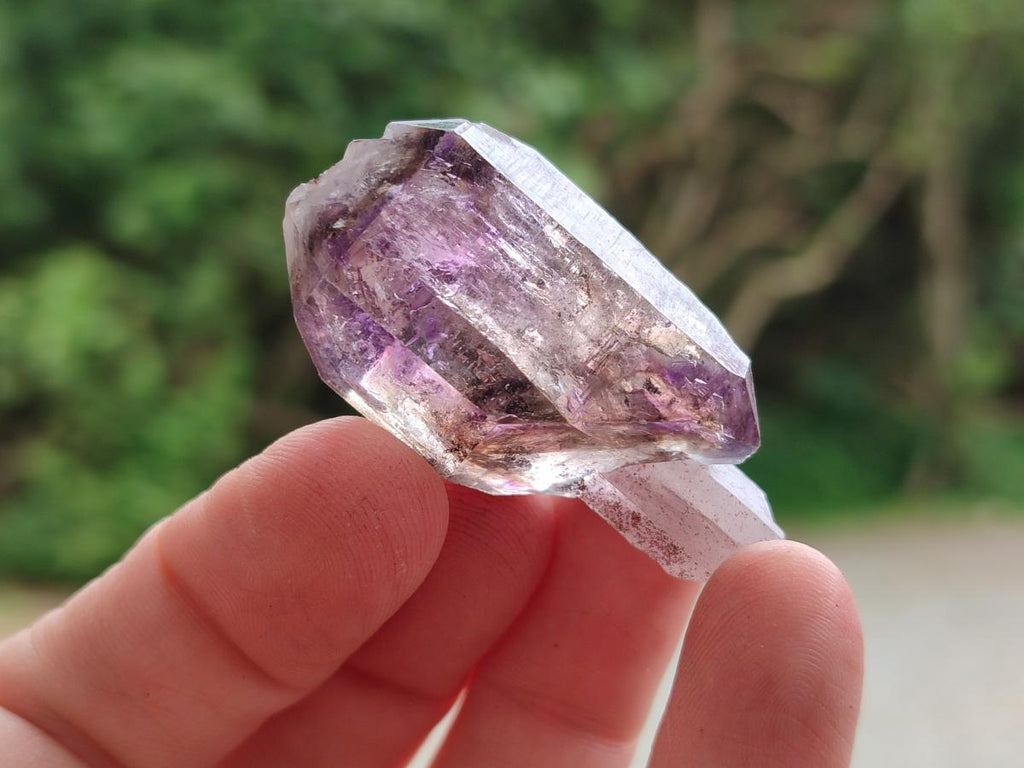Natural Window Amethyst Crystals x 12 From Chiredzi, Zimbabwe