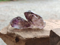 Natural Window Amethyst Crystals x 12 From Chiredzi, Zimbabwe