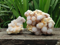 Natural Lilac Spirit Quartz Clusters x 2 From Boekenhouthoek, South Africa