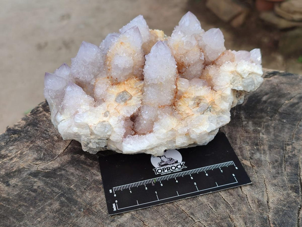 Natural Lilac Spirit Quartz Clusters x 2 From Boekenhouthoek, South Africa