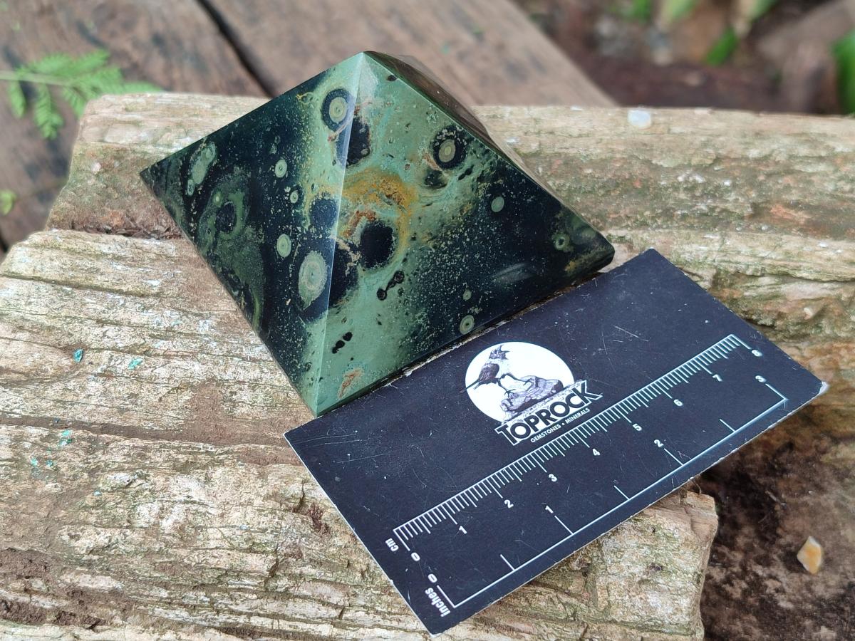 Polished Stromatolite Pyramids x 4 From Katsepy, Madagascar