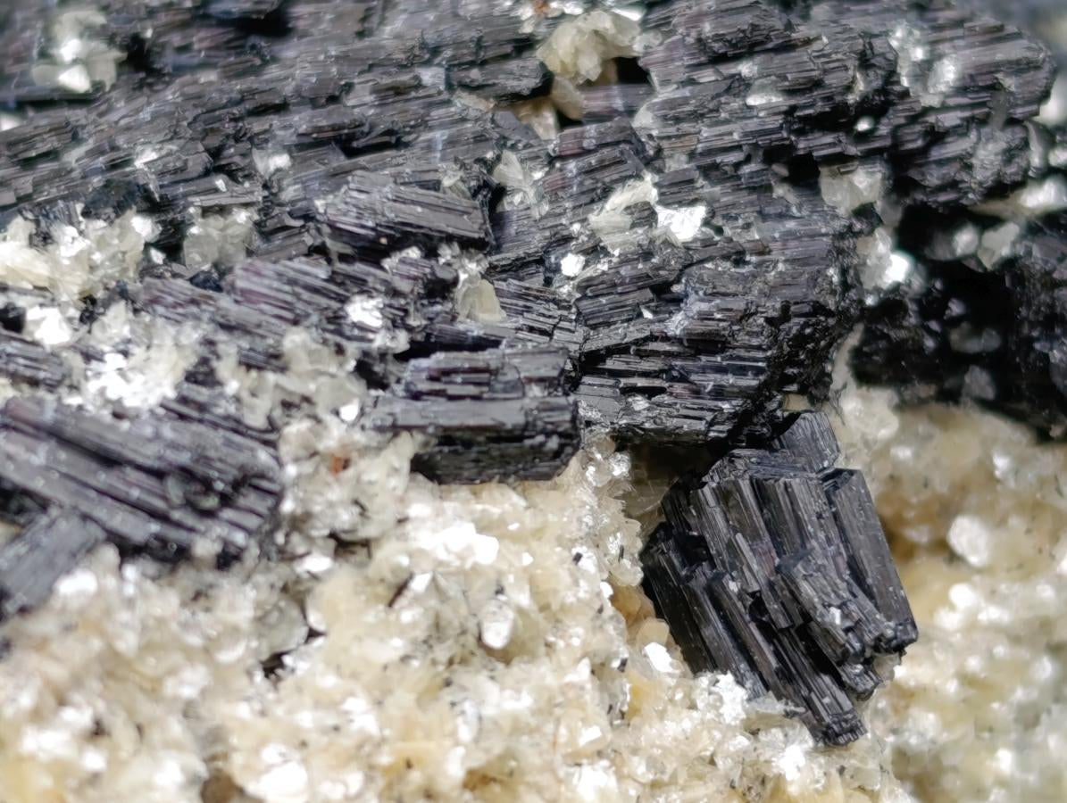 Natural Schorl Black Tourmaline with Vermiculite x 1 From Erongo, Namibia - Toprock Gemstones and Minerals 