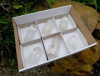 Polished Clear Quartz Crystals x 6 From Madagascar
