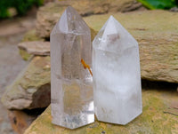 Polished Clear Quartz Crystals x 6 From Madagascar