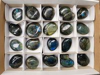Polished Labradorite Galets x 22 From Tulear, Madagascar