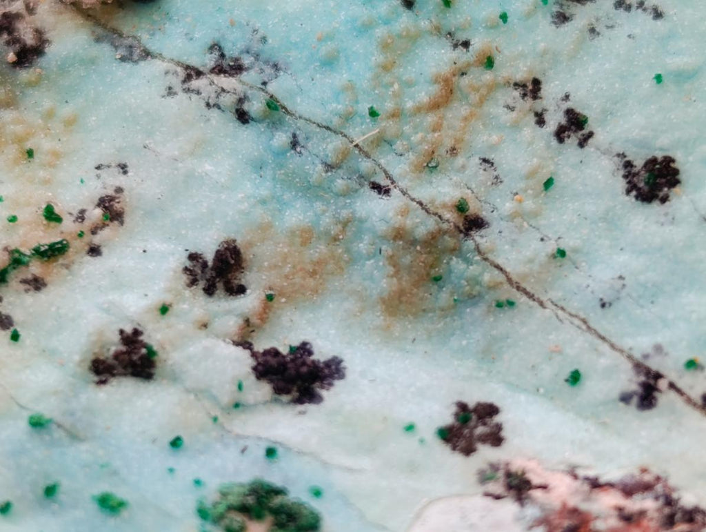 Natural Drusy Coated Chrysocolla On Dolomite Specimens x 4 From Lupoto Mine, Congo - Toprock Gemstones and Minerals 
