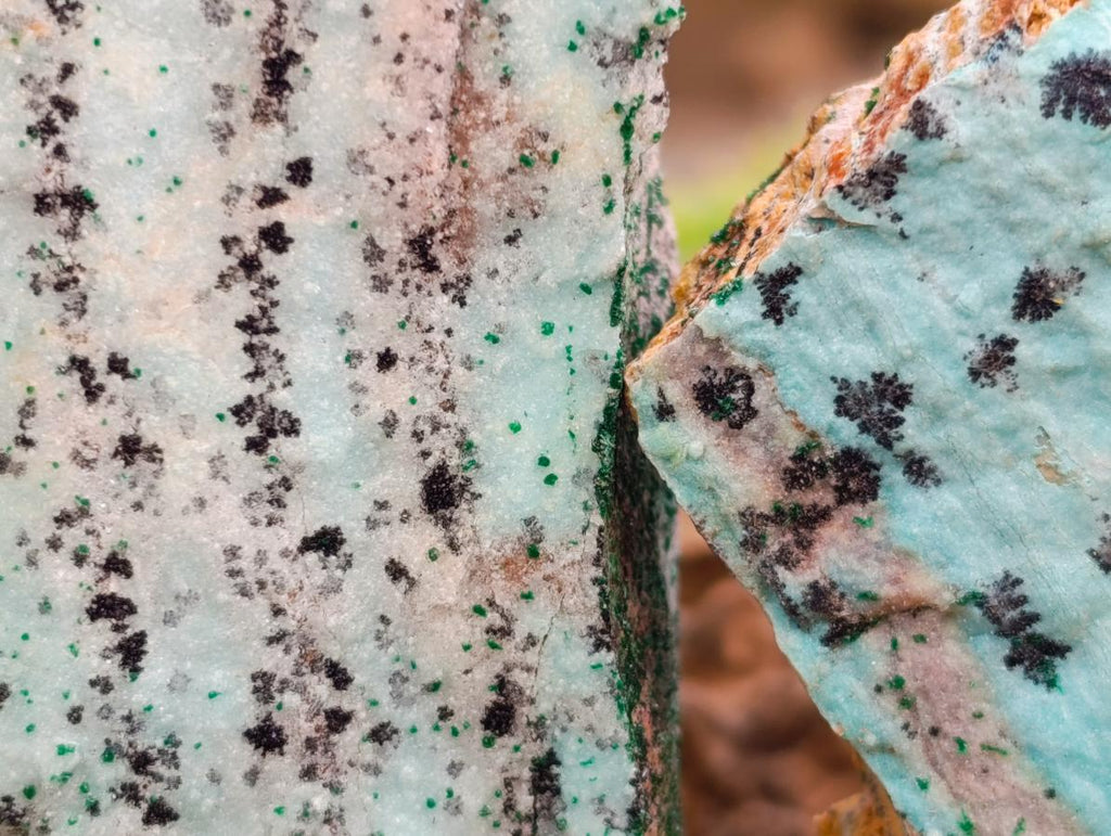 Natural Drusy Coated Chrysocolla On Dolomite Specimens x 4 From Lupoto Mine, Congo - Toprock Gemstones and Minerals 