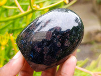 Polished Blue Speck Iolite Water Sapphire Standing Free Forms x 2 From Ambatofinandrahana, Madagascar