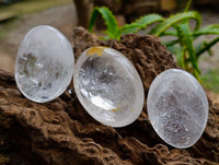 Polished Clear Quartz Galets x 12 From Madagascar