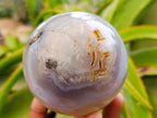 Polished Banded Agate Spheres x 2 From Madagascar