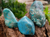 Polished Shattuckite Free Forms x 7 From Kaokoveld, Namibia