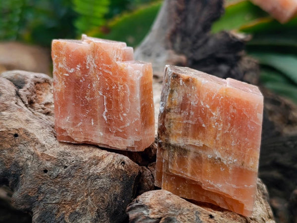 Natural Sunset Orange Calcite Specimens x 24 From Spitzkop, Namibia