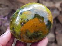 Polished Green Opal Palm Stones x 12 From Antsirabe, Madagascar