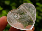 Polished Rock Crystal Gemstone Hearts x 36 From Madagascar
