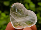 Polished Rock Crystal Gemstone Hearts x 36 From Madagascar
