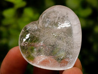 Polished Rock Crystal Gemstone Hearts x 36 From Madagascar