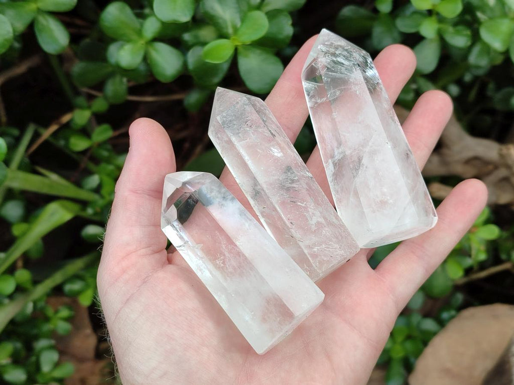 Polished Clear Quartz Crystals x 6 From Madagascar