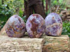 Polished Purple Chevron Amethyst Standing Free Forms x 6 From Madagascar - Toprock Gemstones and Minerals 