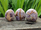 Polished Purple Chevron Amethyst Standing Free Forms x 6 From Madagascar - Toprock Gemstones and Minerals 