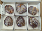 Polished Purple Chevron Amethyst Standing Free Forms x 6 From Madagascar - Toprock Gemstones and Minerals 