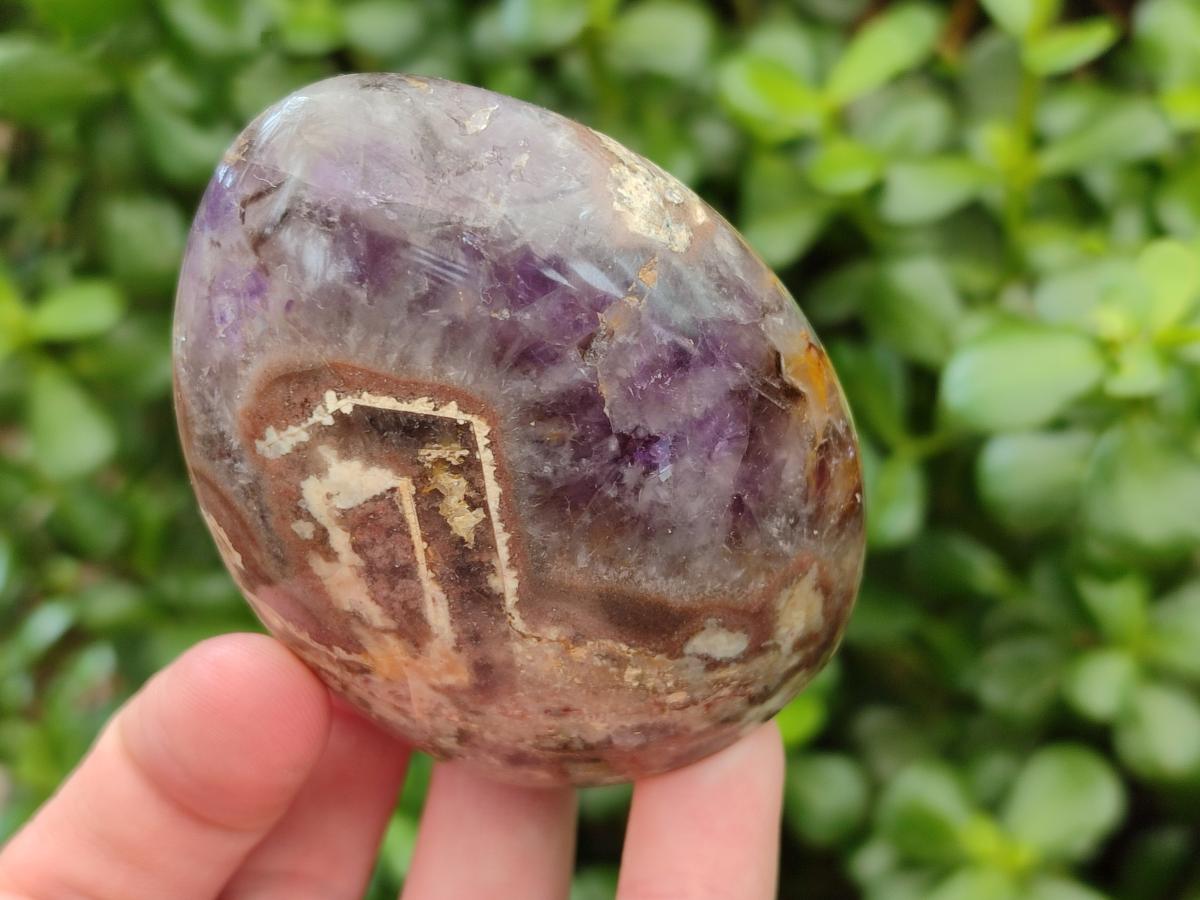 Polished Purple Chevron Amethyst Standing Free Forms x 6 From Madagascar - Toprock Gemstones and Minerals 