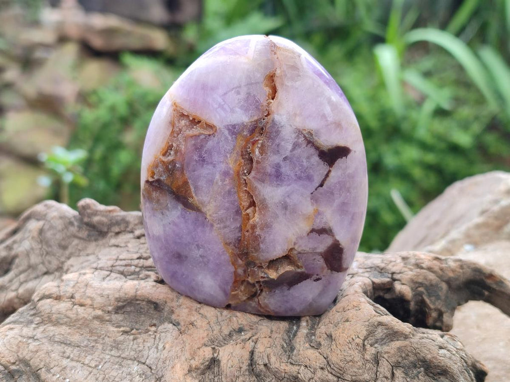 Polished Purple Chevron Amethyst Standing Free Forms x 6 From Madagascar - Toprock Gemstones and Minerals 
