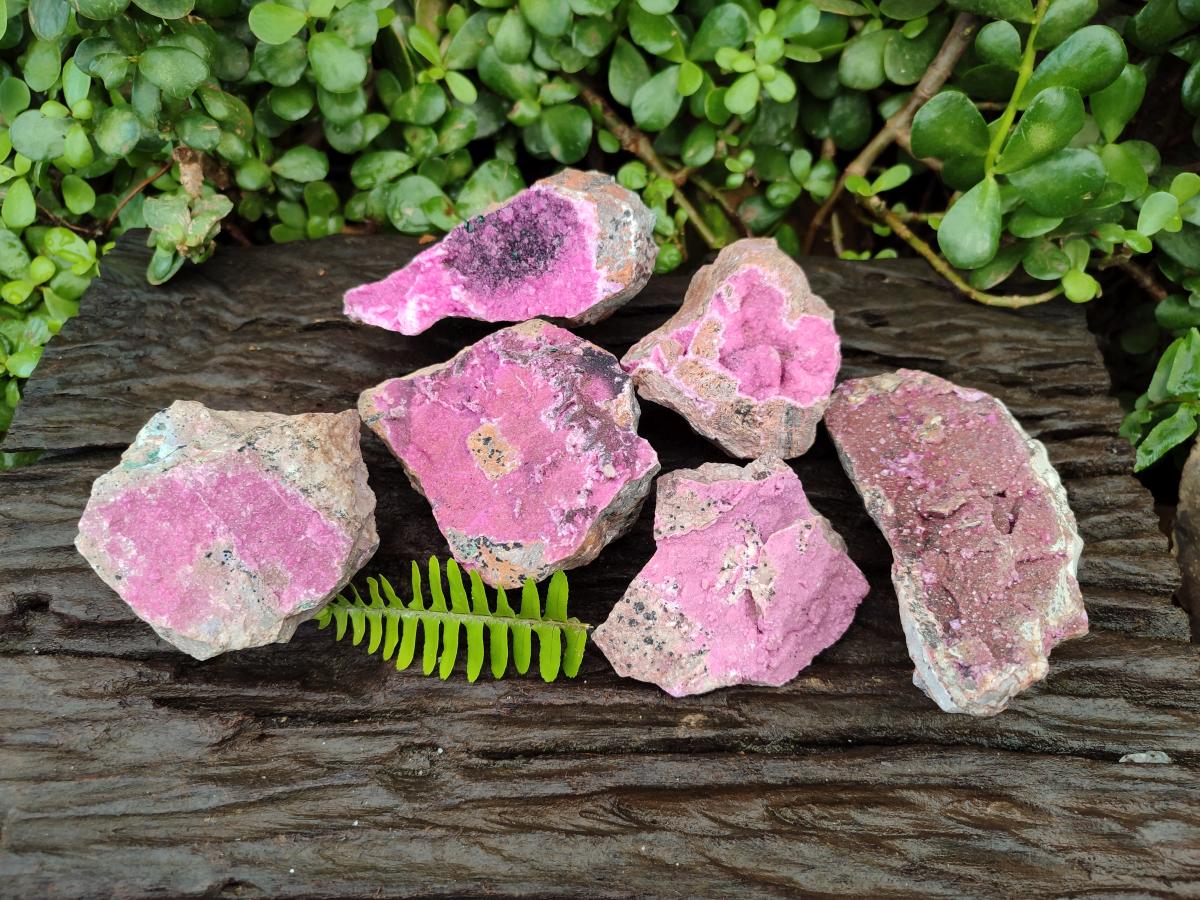 Natural Salrose Cobaltion Dolomite Specimens x 6 From Kakanda, Congo - Toprock Gemstones and Minerals 