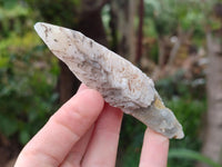 Natural Drusy Quartz Coated Spearhead Calcite Specimens x 12 From Albert's Mountain, Lesotho