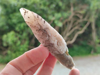 Natural Drusy Quartz Coated Spearhead Calcite Specimens x 12 From Albert's Mountain, Lesotho