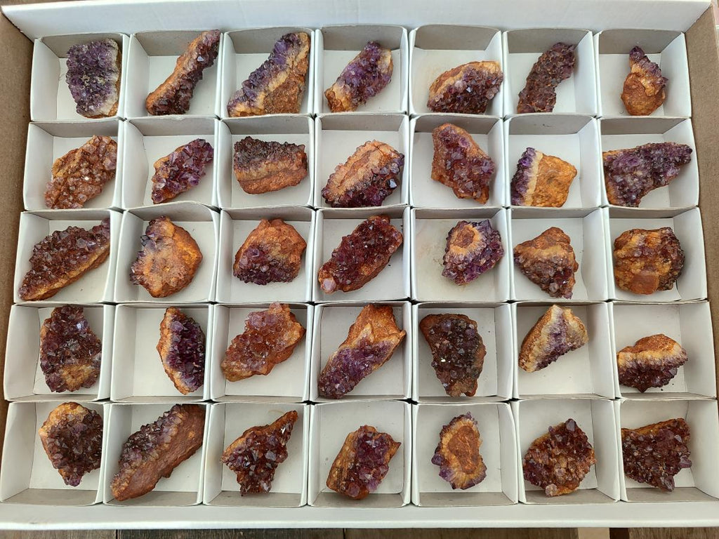 Natural Amethystos Amethyst Clusters x 35 From Kwaggafontein, South Africa