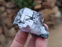 Natural Bright Silver Lead Galena Cobbed Specimens x 12 From Kaokoveld, Namibia