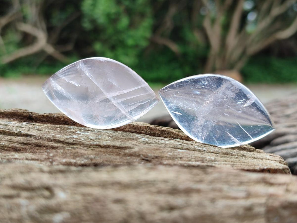Polished Gemmy Rose Quartz Oval Free Forms x 35 From Madagascar - Toprock Gemstones and Minerals 