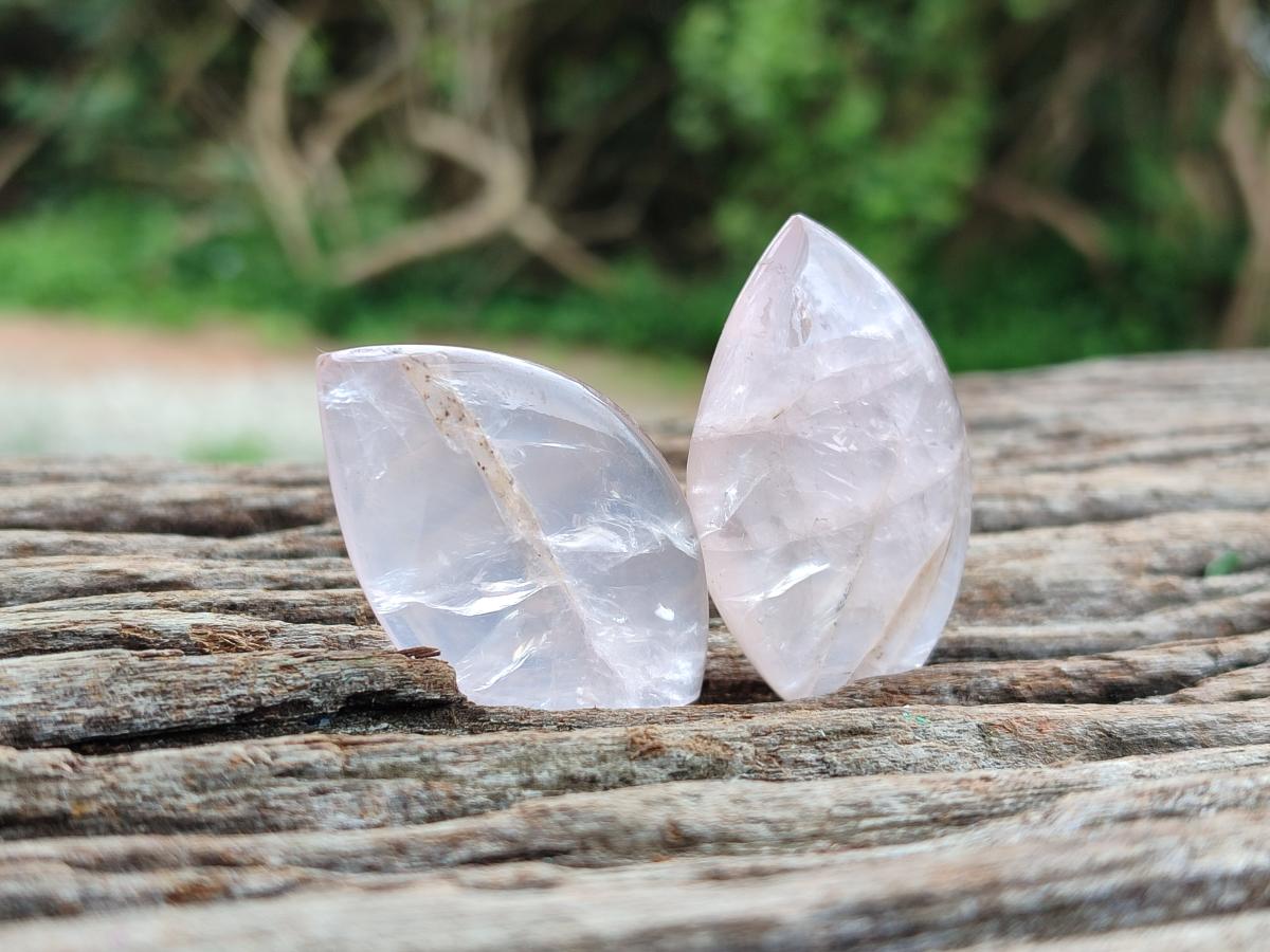 Polished Gemmy Rose Quartz Oval Free Forms x 35 From Madagascar - Toprock Gemstones and Minerals 