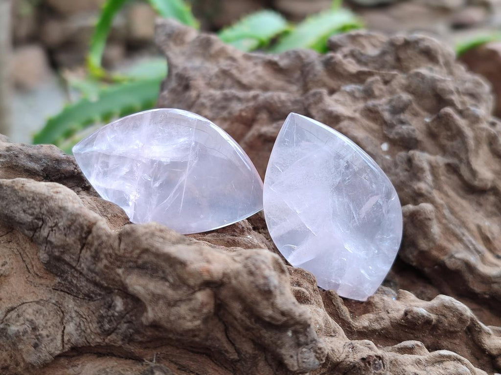 Polished Gemmy Rose Quartz Oval Free Forms x 35 From Madagascar - Toprock Gemstones and Minerals 