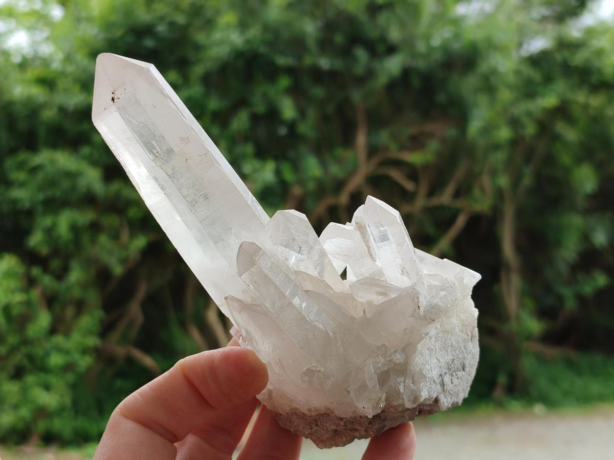 Natural Mixed Quartz Crystal Clusters x 6 From Madagascar