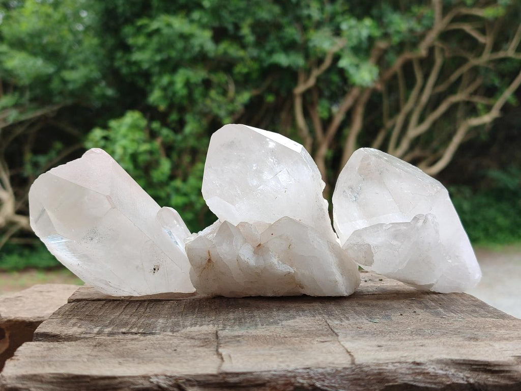 Natural Mixed Quartz Crystal Clusters x 6 From Madagascar