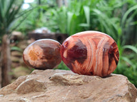 Polished Small Carnelian Agate Gemstone Galets x 23 From Madagascar