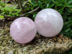 Polished Star Rose Quartz Spheres x 4 From Madagascar